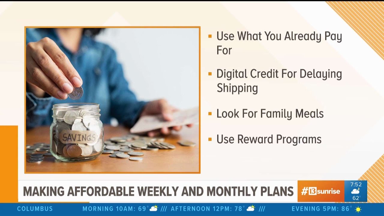 Making affordable weekly and monthly plans