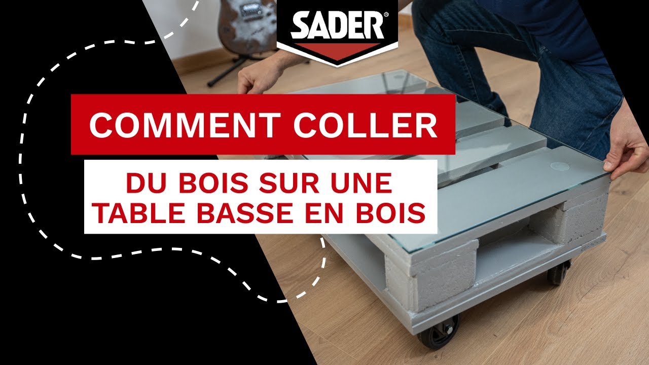 Coller du verre sur du bois - SADER Fixer sans Percer Tous Travaux Transparent