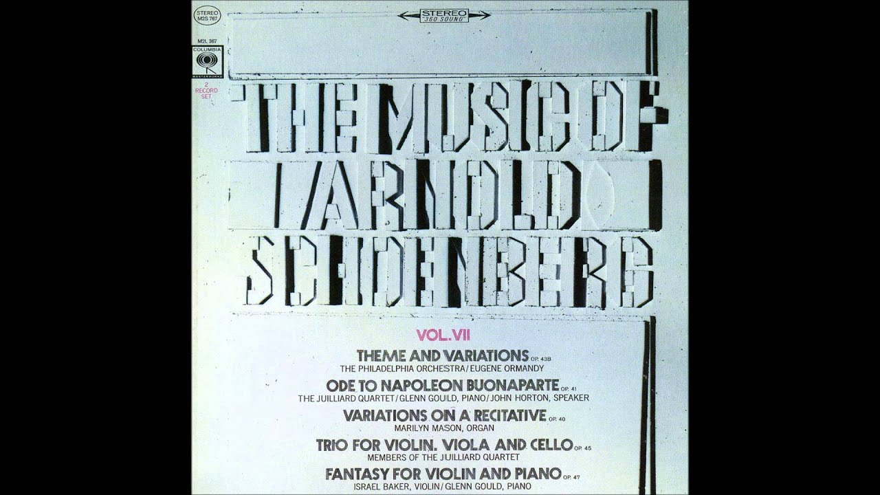 A. Schoenberg - Trio fur Violine, Viola und Cello, Op. 45