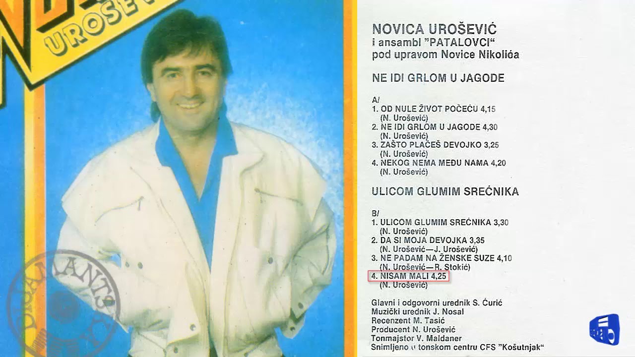 Novica Urosevic - Nisam mali - (Audio 1986)