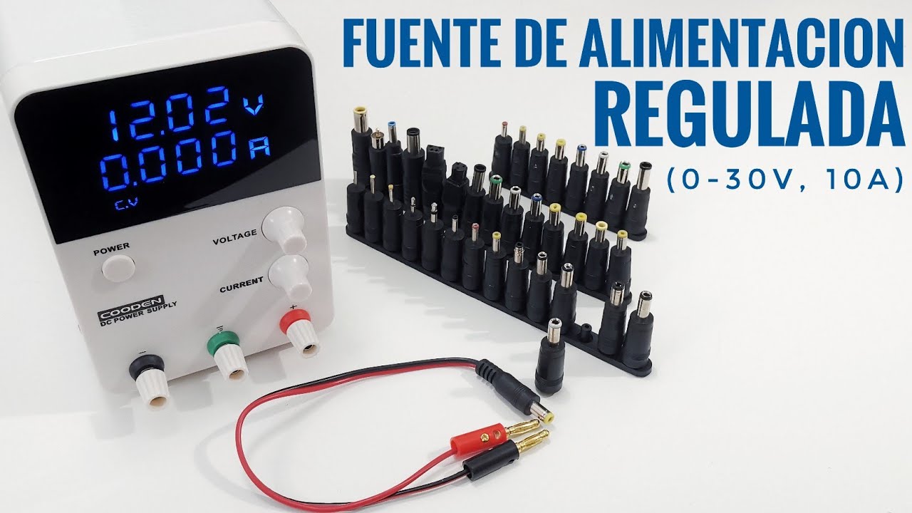 Fuente de alimentación regulada de laboratorio (0-30V, 10A). Como conectarla a un PC portátil.