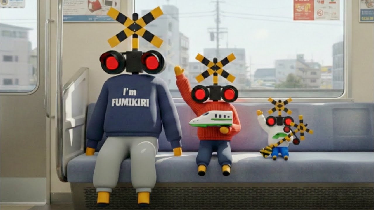 電車のおもちゃを買いに行く踏切　踏切アニメ　カンカン　電車　踏切　プラレール　新幹線　railroadcrossing fumikiri animememe keretaapi