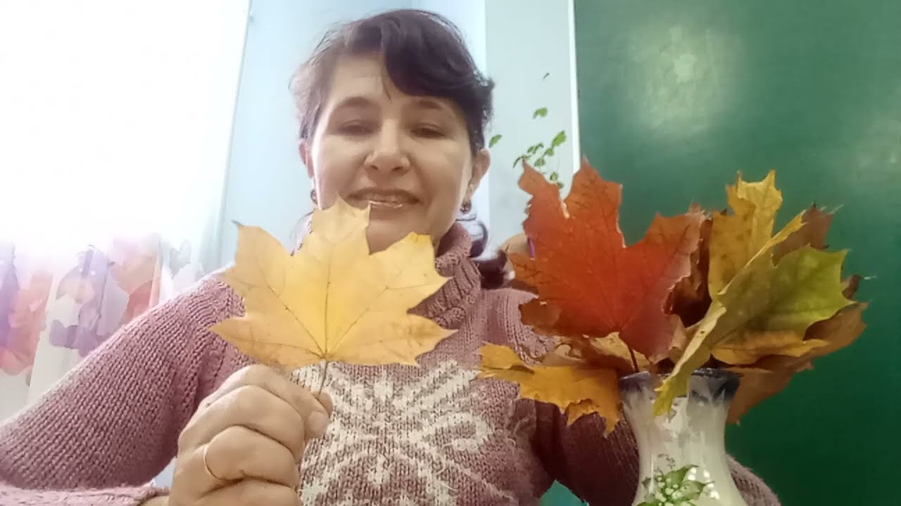 Ліплення. Осіннє дерево. Кленовий листочок.