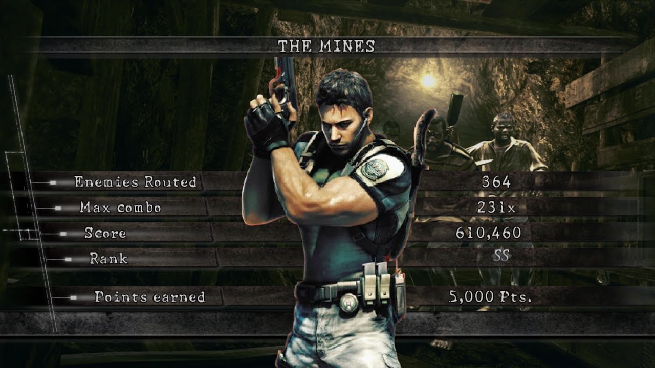 RESIDENT EVIL 5 Mercenaries No Mercy: Chris BSAA Mines SS