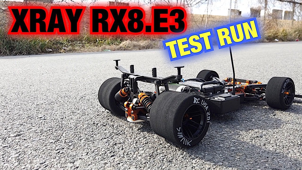 XRAY RX8.E3 Fast take off  Test RUN Radio controlled car