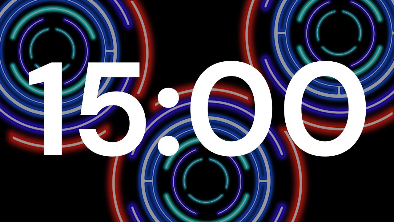 15 Minute Relax Timer 🧡 Moving Light Circle Background 🧡 ASMR Tick Tock | Calm & Reset