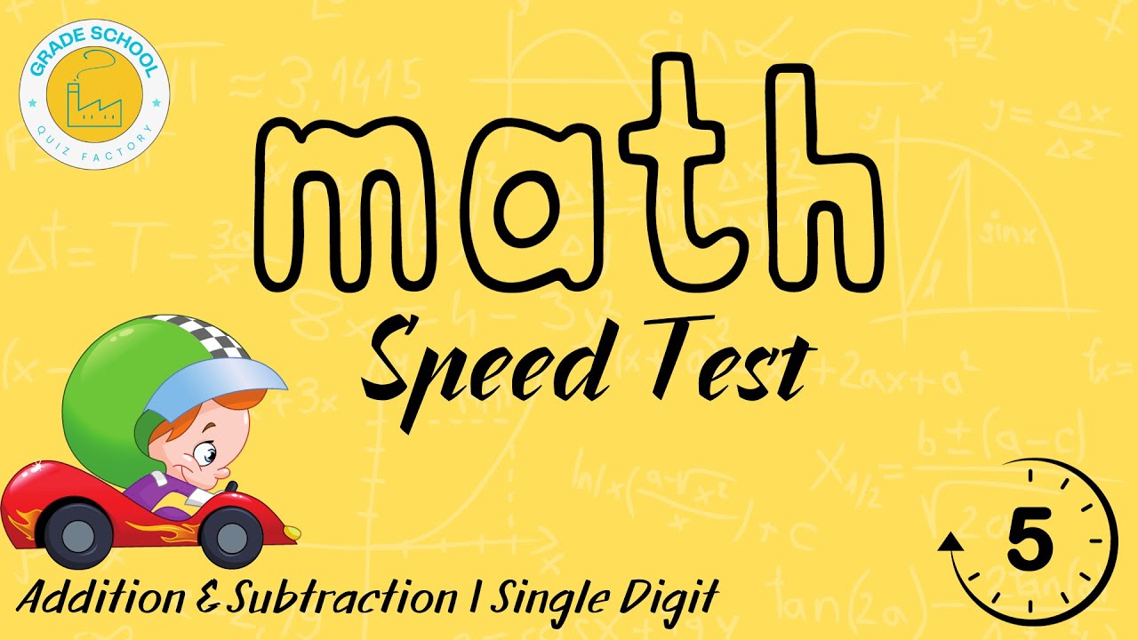 Math Speed Test for Kids | Addition and Subtraction | Mental Math