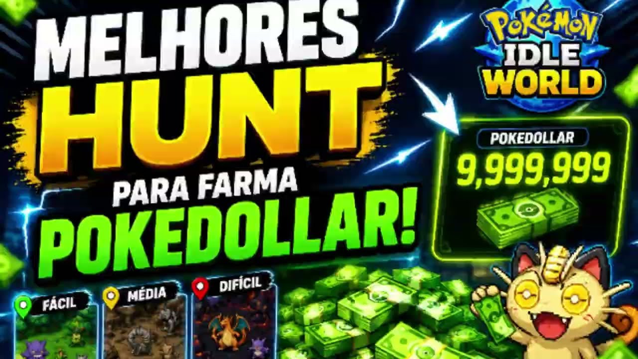 💰 As MELHORES Hunts para Farmar Pok&eacute;dollar no Pok&eacute;mon Idle World!