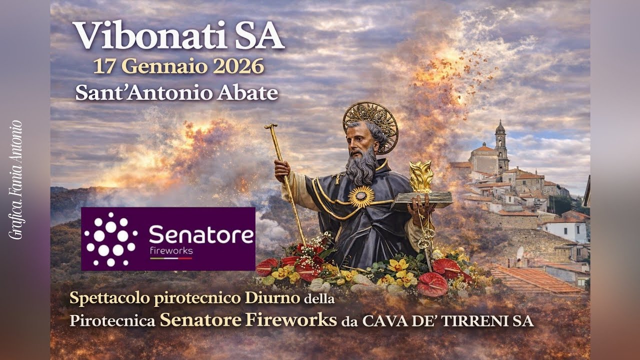 VIBONATI SA-SANT'ANTONIO ABATE 2026- SENATORE FIREWORKS DA CAVA DE TIRRENI SA - SPETTACOLO DIURNO