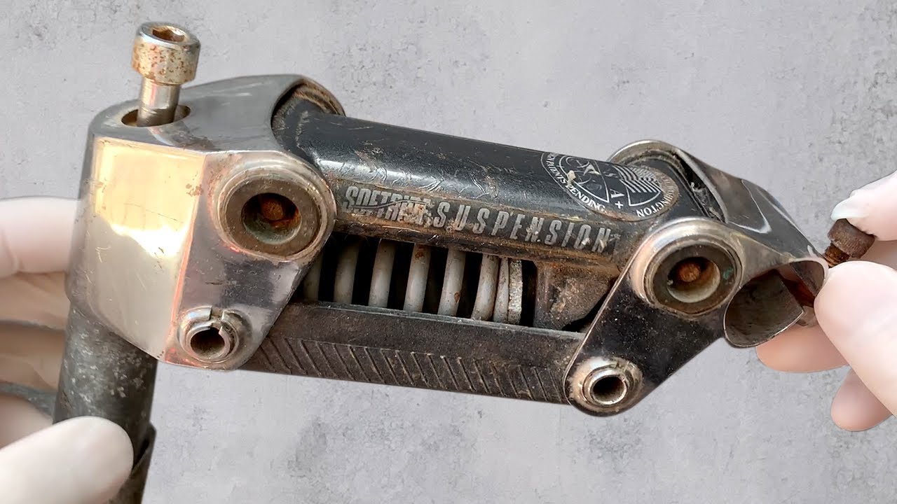 restoration of a vintage bike suspension stem