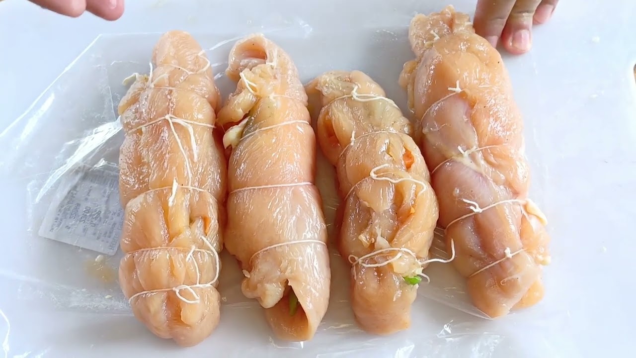 Pechuga de pollo rellena  con vegetales