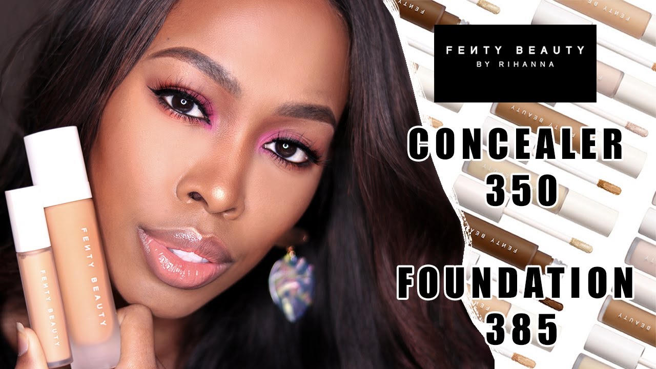 NEW FENTY CONCEALER REVIEW - Pro Filt’r FOUNDATION SHADE 385 #fenty #fentyconcealer #fentyfoundation
