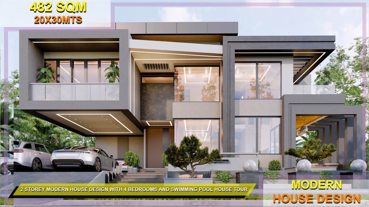 Special Modern House Design With 4 Bedrooms And Swimming Pool | House Tour