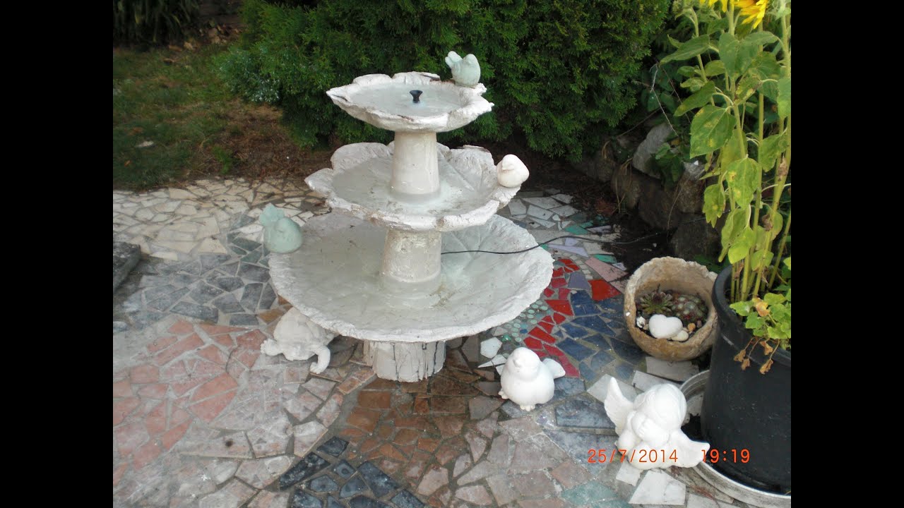 Beton giessen - DIY - Anleitung - Wie baue ich mir einen Springbrunnen/ Building a water fountain