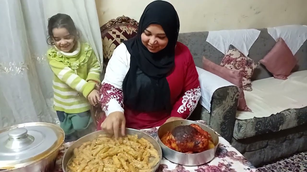 روتين يوم الجمعة محشي وفراخ 