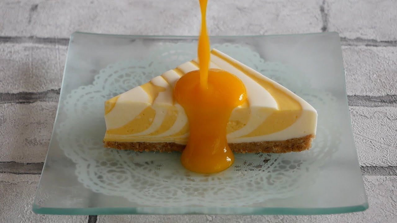 マンゴーレアチーズケーキ | No-bake Mango cheesecake