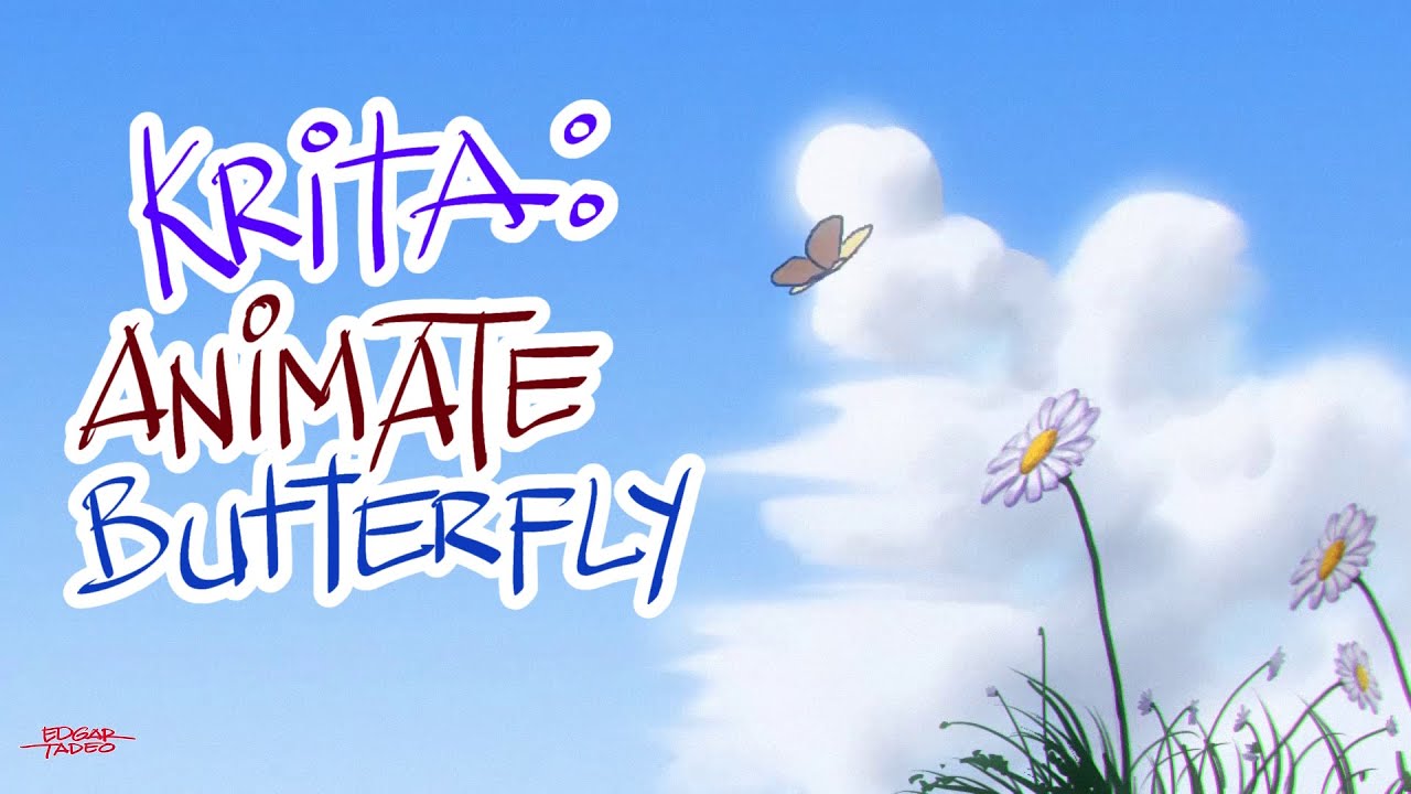 Krita: Butterfly Animation 🦋🌼 (1 hr 9 mins)