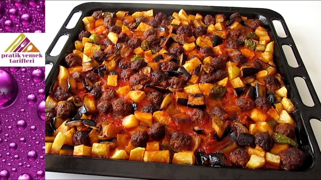 Fırında Köfteli Patlıcan Kebabı Tarifi / Pratik Yemek Tarifleri
