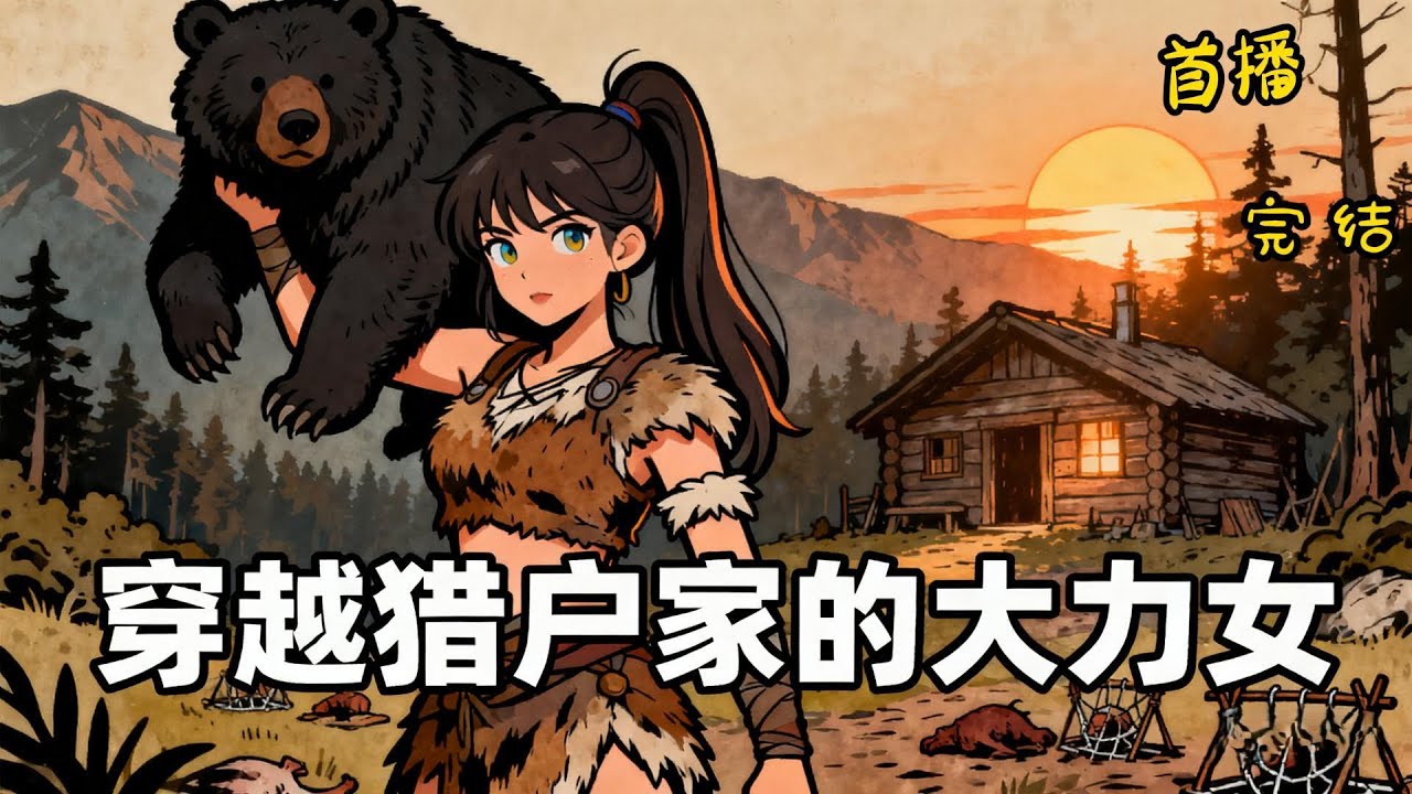 《穿越猎户家的大力女》穿越到古代猎户家的痴傻大力女，母逝，父瘸，如何猎杀狼群，种田，养殖，提前规划实现养老生活！#有声漫画#逃荒#穿越#爽文#猎户