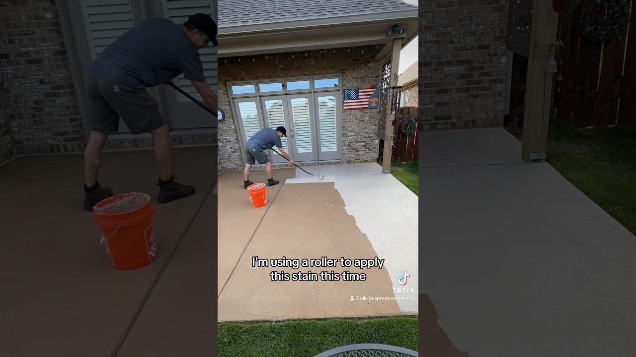 Staining Concrete After A Pressure Washing Job