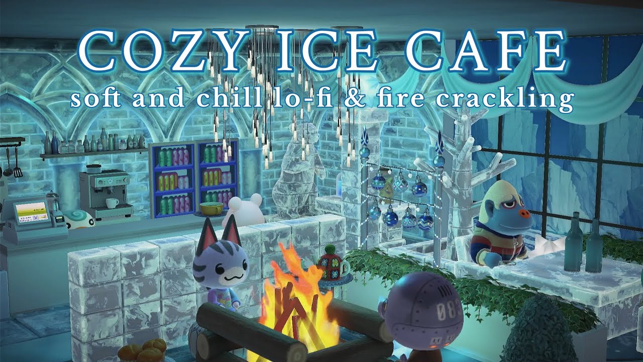 ice cafe 🧊chill lo-fi cafe | soft winter lofi | cozy winter cafe | acnh ambience #acnh #あつ森  #모동숲
