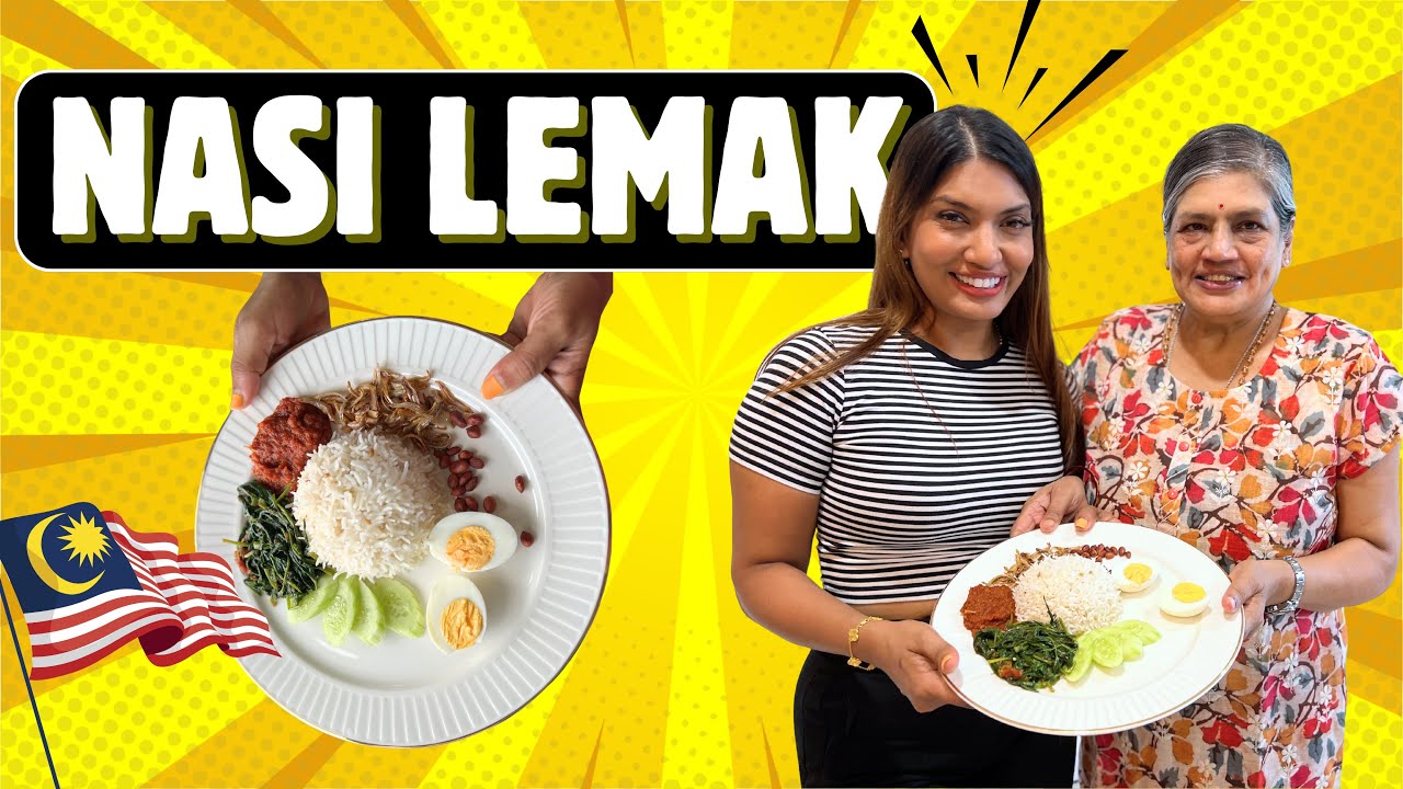 NASI LEMAK|  Sambal Ikan Bilis |Kangkung| Malaysian Favourite| homemade nasi lemak| coconut rice