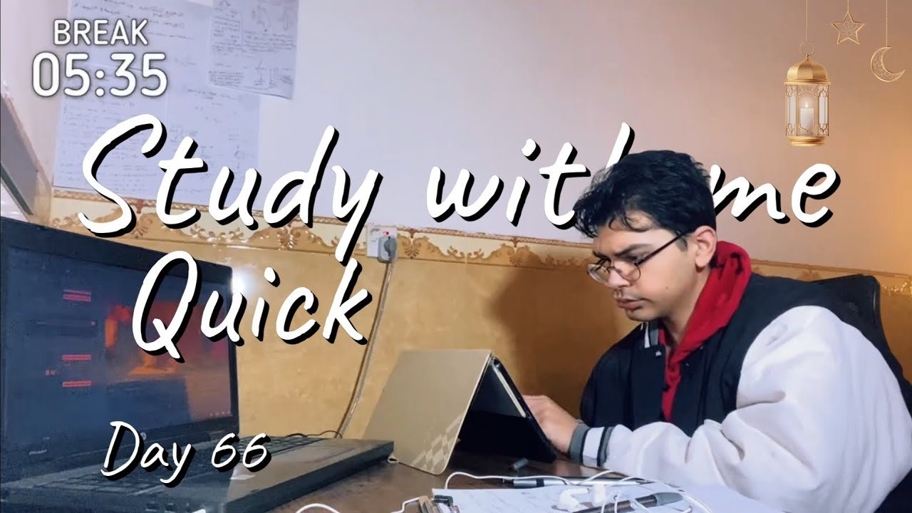 Study With Me LIVE | 1 Hours | 60/10 Pomodoro | Rain Sounds | Day 66 | ادرس معي طالب سادس
