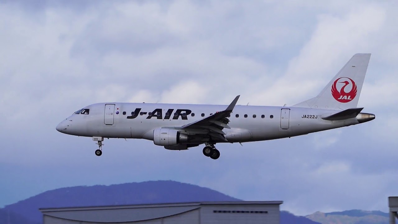 【伊丹空港】JAL E170 (JA222J) 着陸 landing