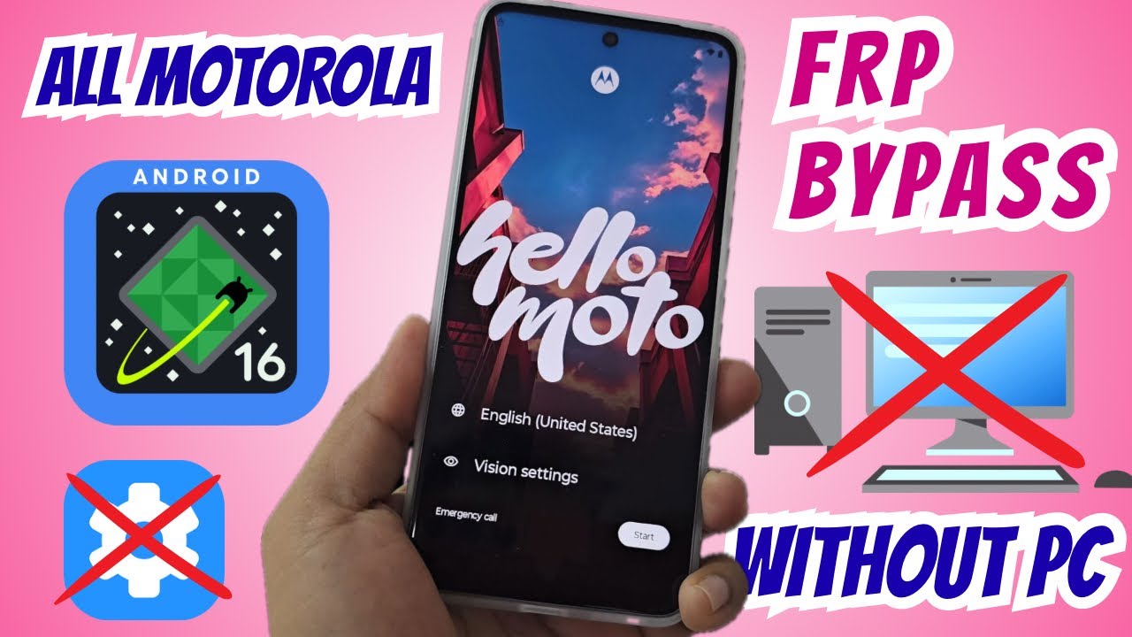 БЕЗ ПК - Обход FRP для всех устройств Motorola Android 14 - 15 - 16 / Обход FRP для Motorola Moto...