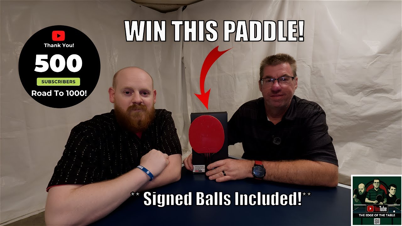 🎁500 Sub Giveaway! Win a JOOLA Infinity Overdrive Paddle!🏓#theedgeofthetable #giveaway #thankyou
