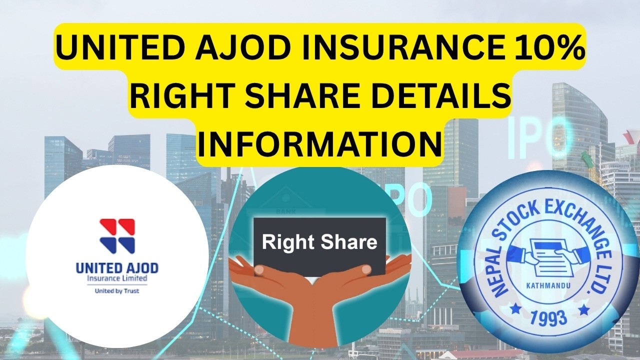UNITED AJOD INSURANCE 10% RIGHT SHARE DETAILS INFORMATION , UAIL RIGHT SHARE NEWS , NEPSE NEWS