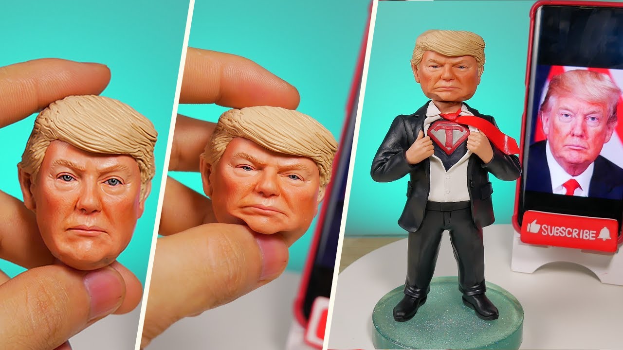Donald John Trump made from polymer clay, the full figure sculpturing process【Clay producer Leo】
