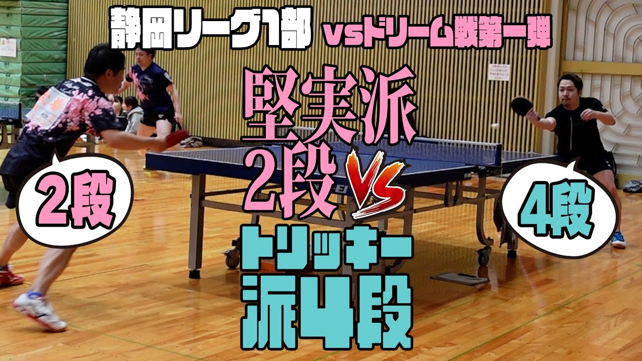 【試合動画】静岡リーグ1部団体戦 4段稲嶋コーチvs2段大場健次選手 対ドリーム戦第一弾【卓球】