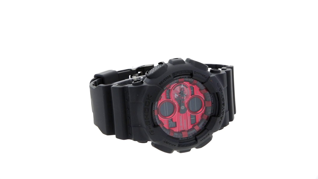 CASIO G-SHOCK ANALOG-DIGITAL AR ADRENALINE RED GA-140AR-1AER Zegarek / Watch 360