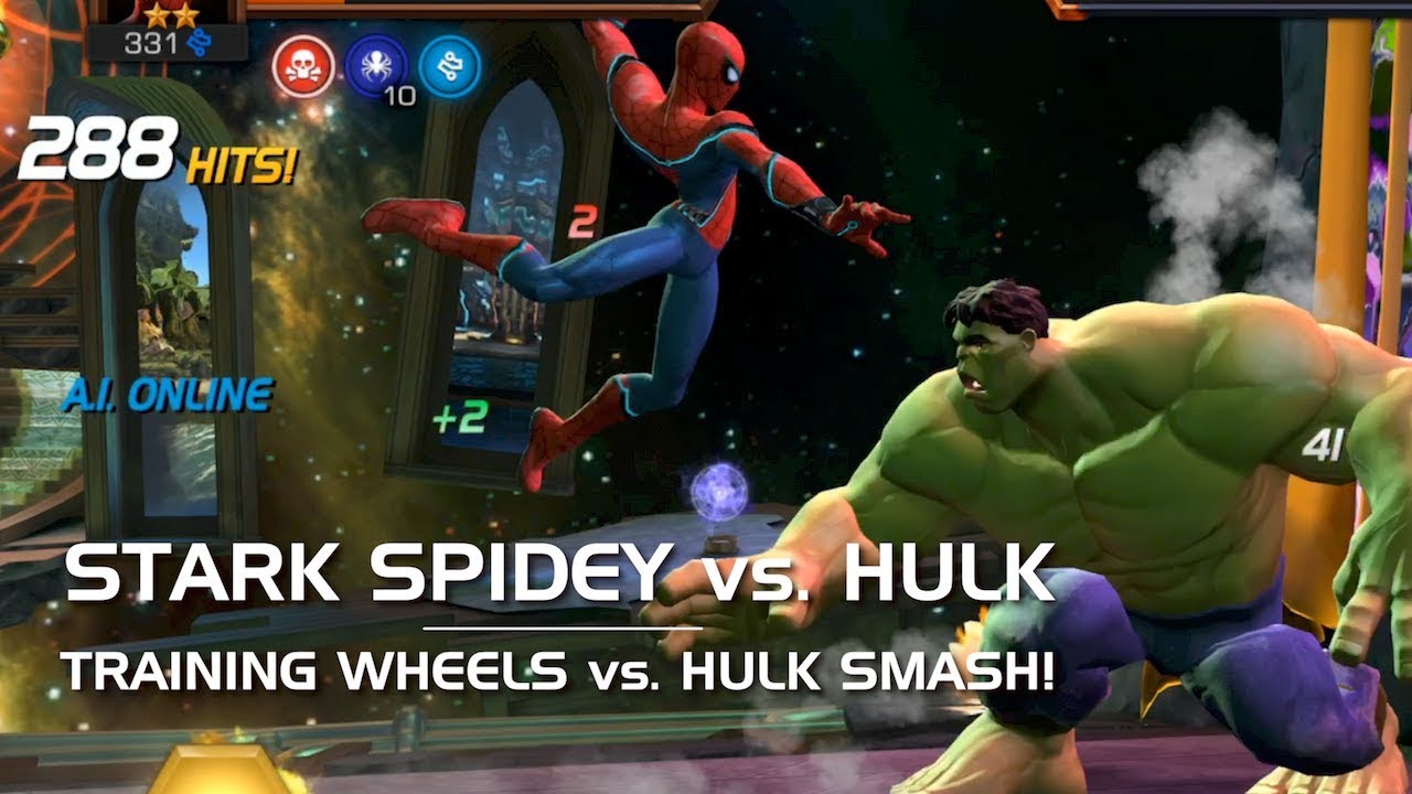 Training Wheels: Stark Enhanced Spider-Man vs. Hulk | Marvel Contest of Champions