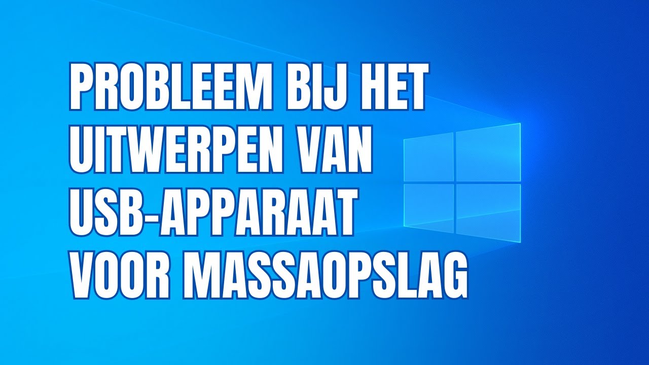 Probleem bij het uitwerpen van USB-apparaat voor massaopslag