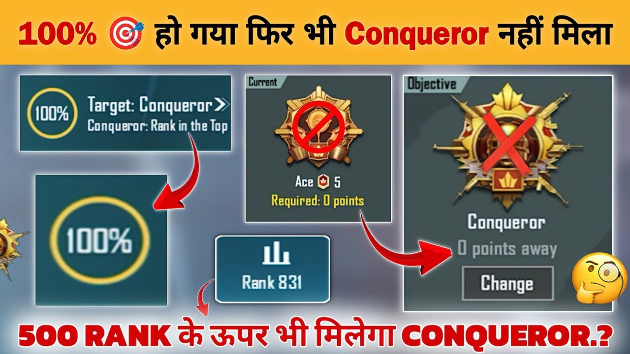 🇮🇳 DAY 9 - 100%: TARGET REACHED BUT NO CONQUEROR ❌ 500 RANK IMPORTANT❓DAILY 🎯