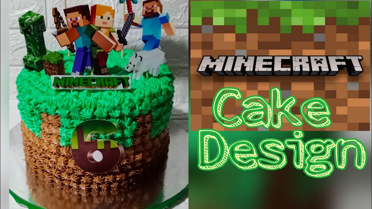 Minecraft cake design 🎂🥧