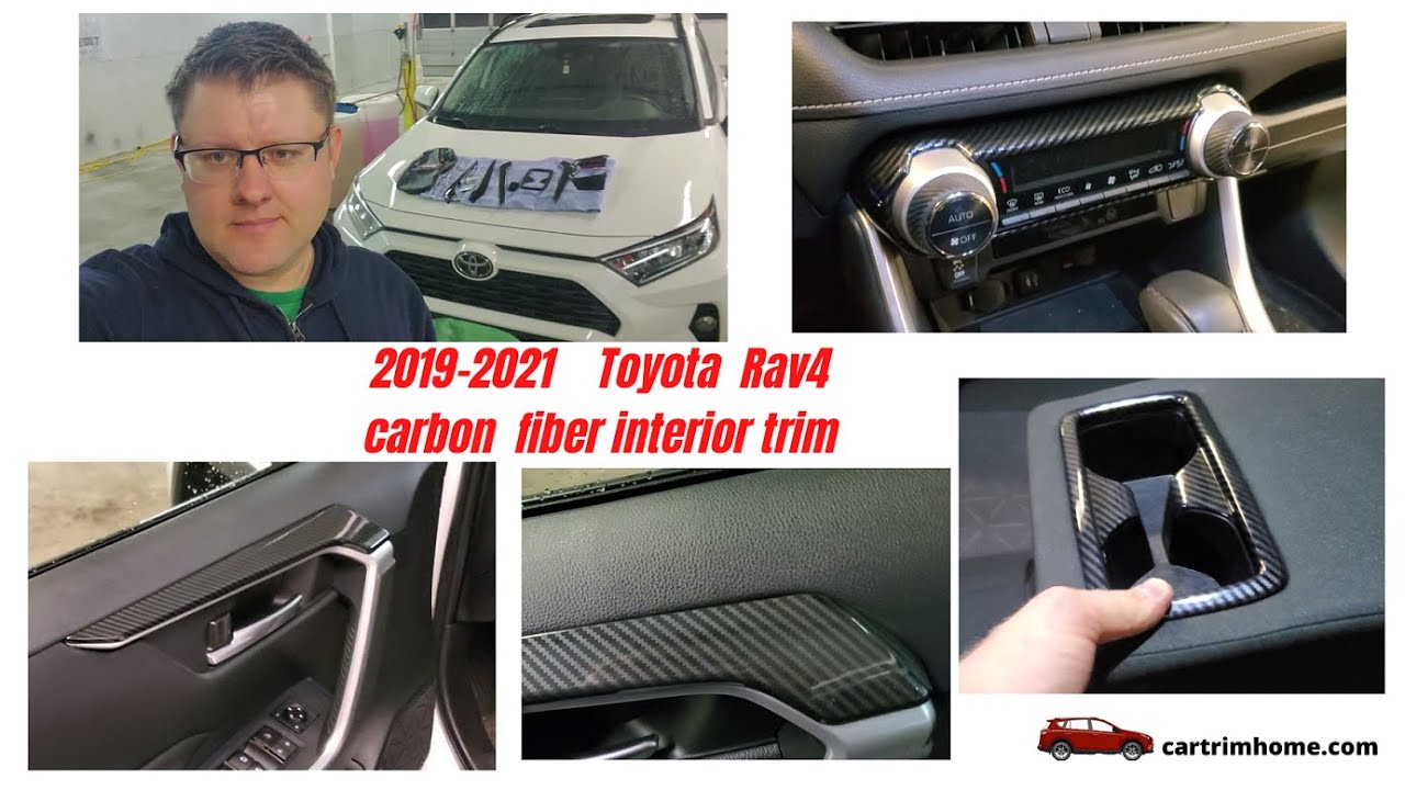 Отделка салона из карбонового волокна для Toyota Rav4 2019-2021 годов выпуска