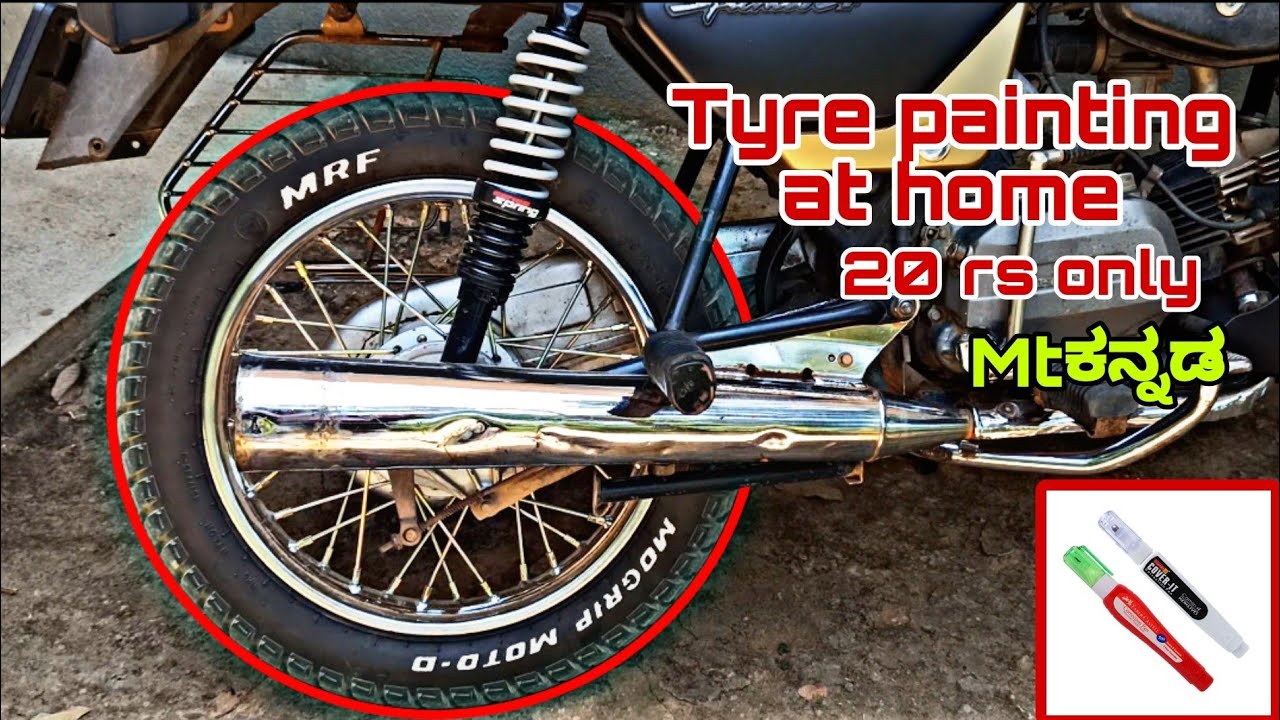 Tyre painting of any motorcycle | kannada | @mtkannada
