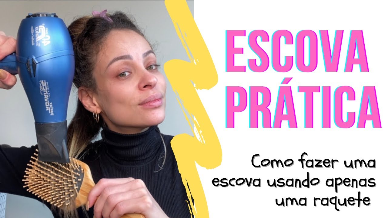 Escova prática usando apenas uma escova raquete