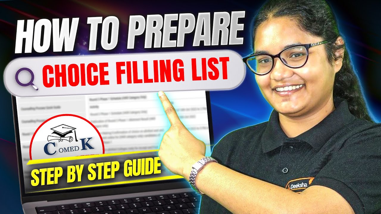 🔍 How to Make Your COMEDK Choice Filling List | Step By Step Process - COMEDK 1st Round Counselling
