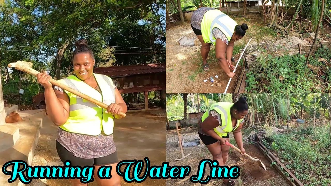 Building our Dream House in Jamaica | Running a Water Line Outside