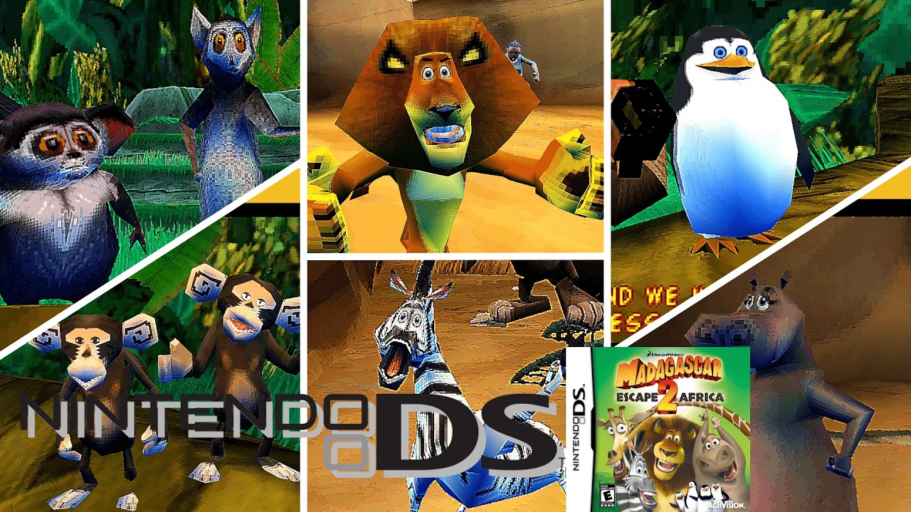 DreamWorks Madagascar: Escape 2 Africa (2008) Nintendo DS Gameplay in HD