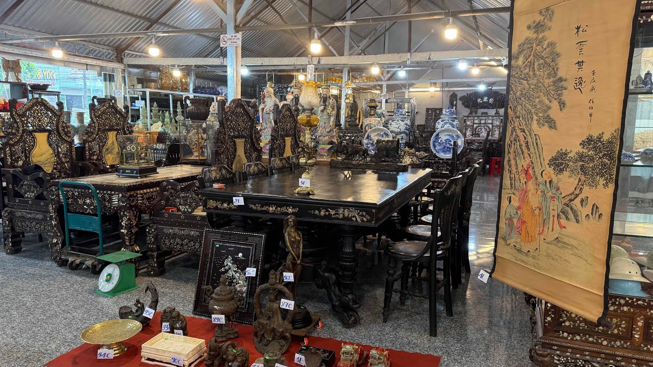 12/3//2026/ Bộ bàn Nam bộ xưa, tranh giấy tàu, khay xương #0707074844 
