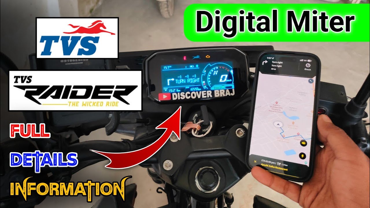 Tvs Raider IGO 125cc Speedometer Meter  Features | Tvs Raider 125 Display Bluetooth Full Function