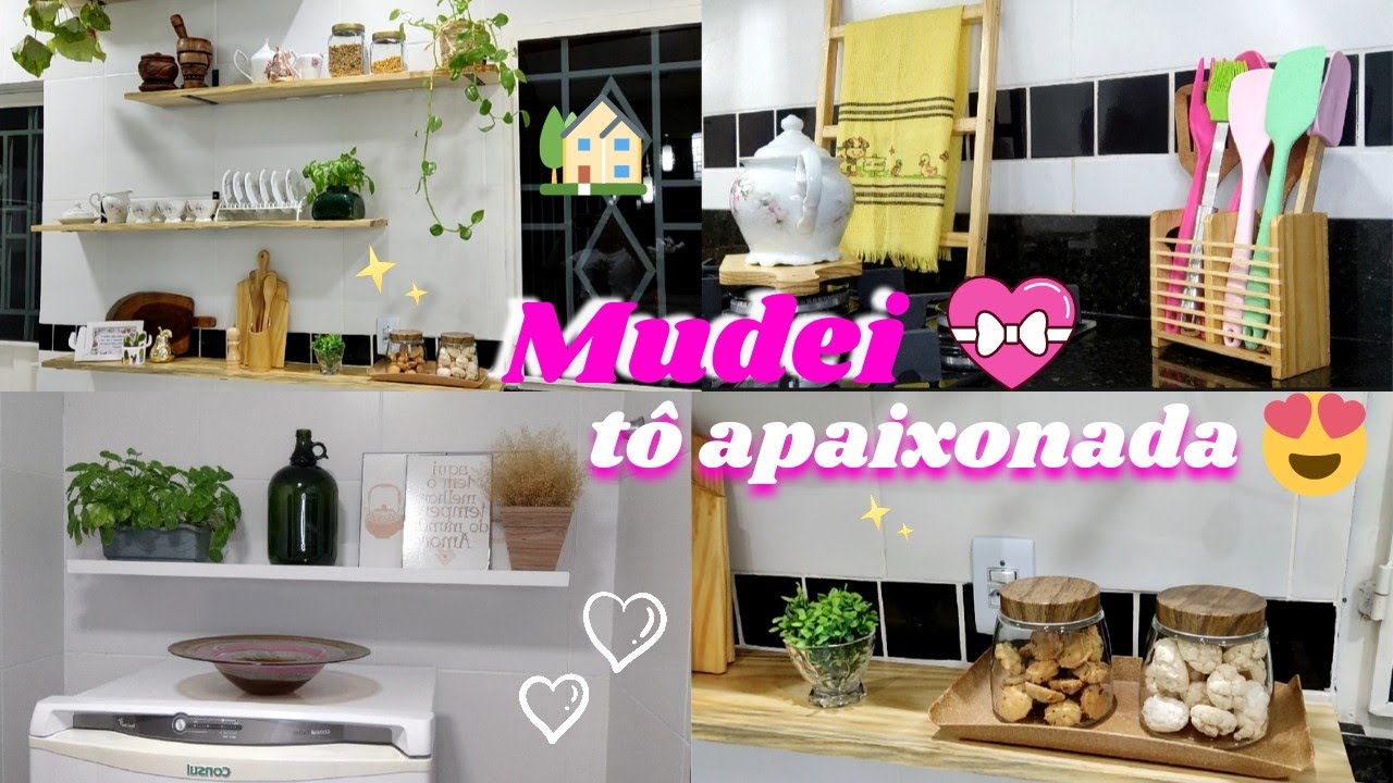COZINHA DE CARA NOVA🤩MUDEI A DECORAÇÃO💝TÔ APAIXONADA🥰ALGO TÃO SIMPLES🥰FEZ TODA A DIFERENÇA😍FAXINA🪣🧹✨