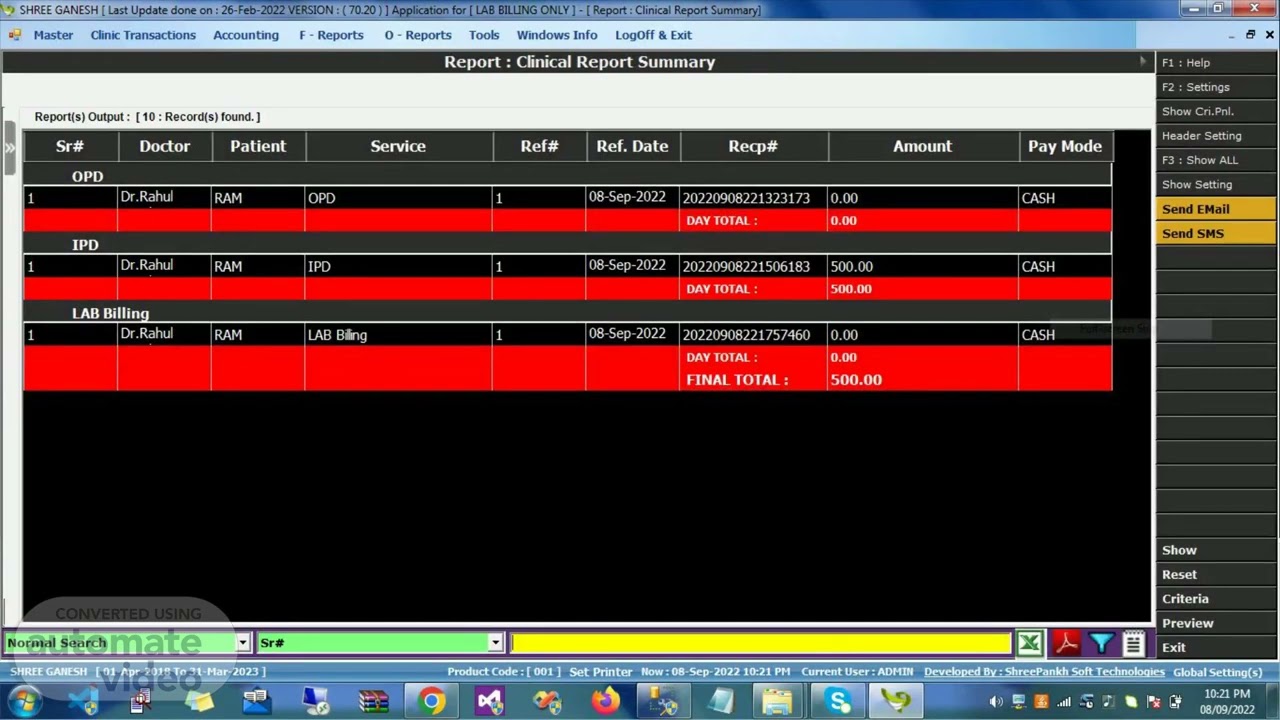 FREE HOSPITAL MANAGEMENT SOFTWARE ( DEMO )