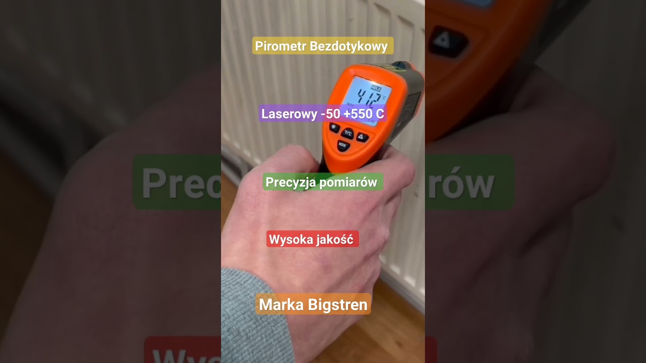 ♨️  Precyzyjne Pomiary w Zasięgu Ręki! Termometr Pirometr BIGSTREN - Niezawodność od -50 do +550°C
