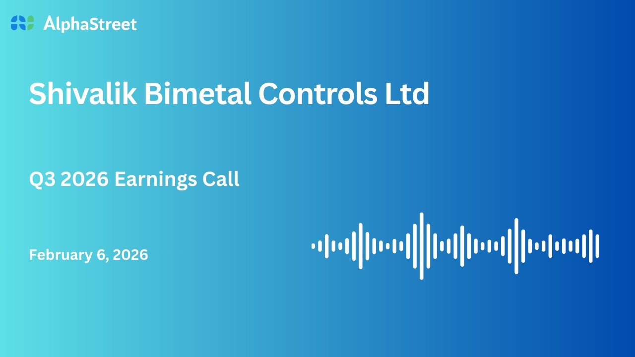 Shivalik Bimetal Controls Ltd Q3 FY2025-26 Earnings Conference Call
